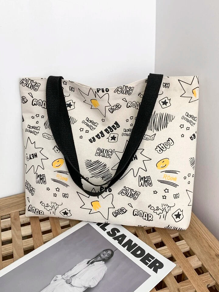 Letter Graphic Tote Bag – NaeSarang Shop