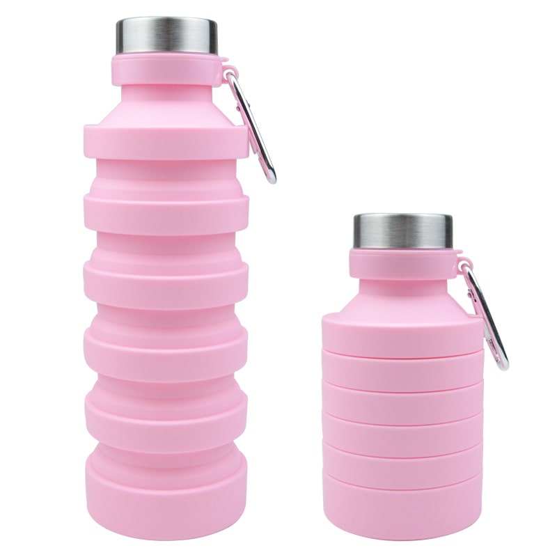 Rainbow Collapsible Sports Water Bottle For Kids,students, Reuseable Bpa  Free Silicone Foldable Water Bottles For Travel Camping Hiking